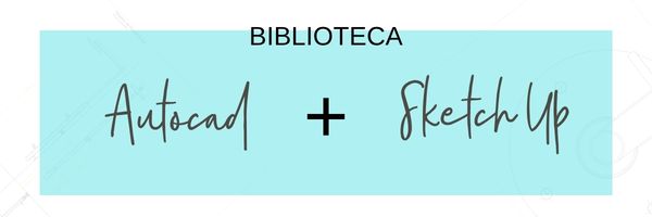 Biblioteca acqua design. Autocad + sketch up.